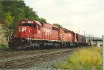 Westbound manifest comes out of the yard